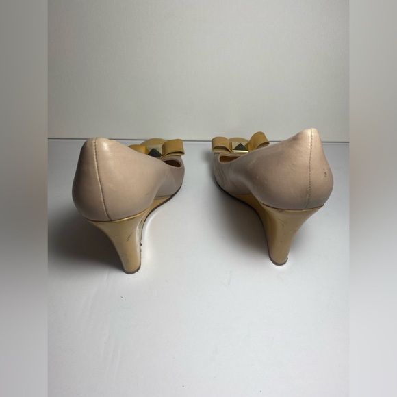 Kate Spade Tan and Gold Wedge Shoes - Picture 5 of 7